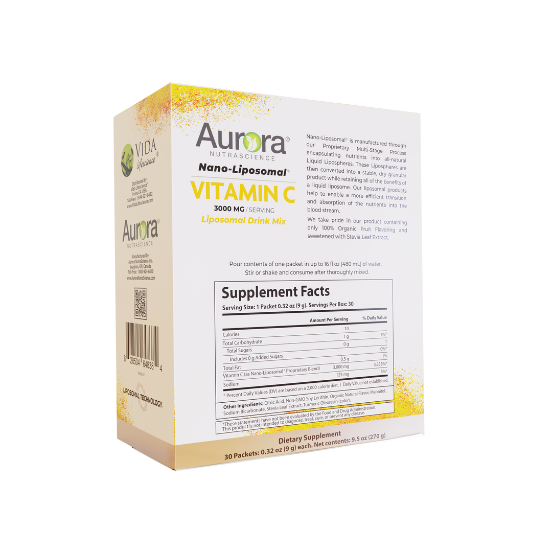 Aurora Nutrascience Nano-Liposomal Vitamin C 3,000mg Drink Mix (30 pack)