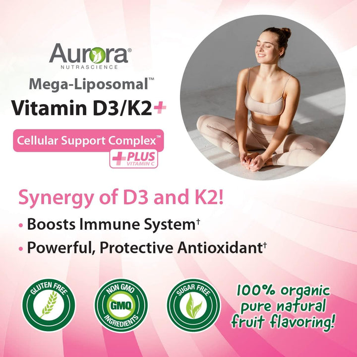 Aurora Nutrascience Mega-Liposomal Vitamin D3/K2+
