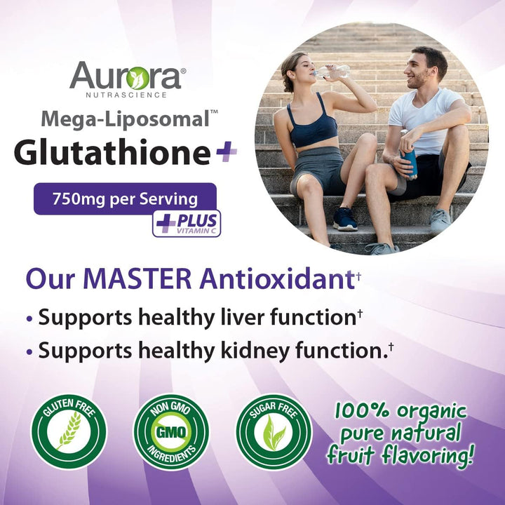 Aurora Nutrascience Mega-Liposomal Glutathione+ Vitamin C, 750mg per serving