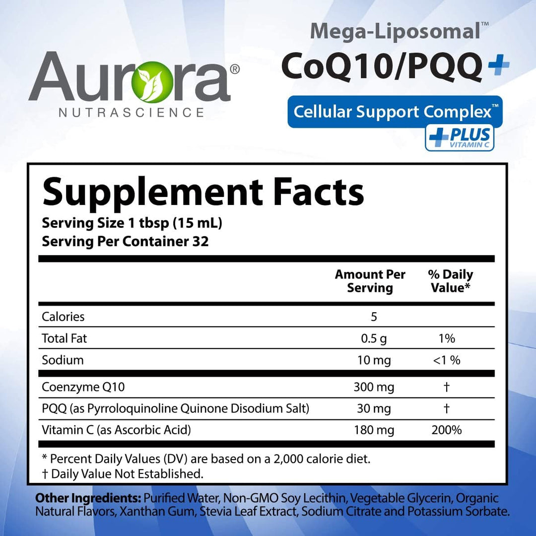 Aurora Nutrascience Mega-Liposomal CoQ10/PQQ+ Vitamin C