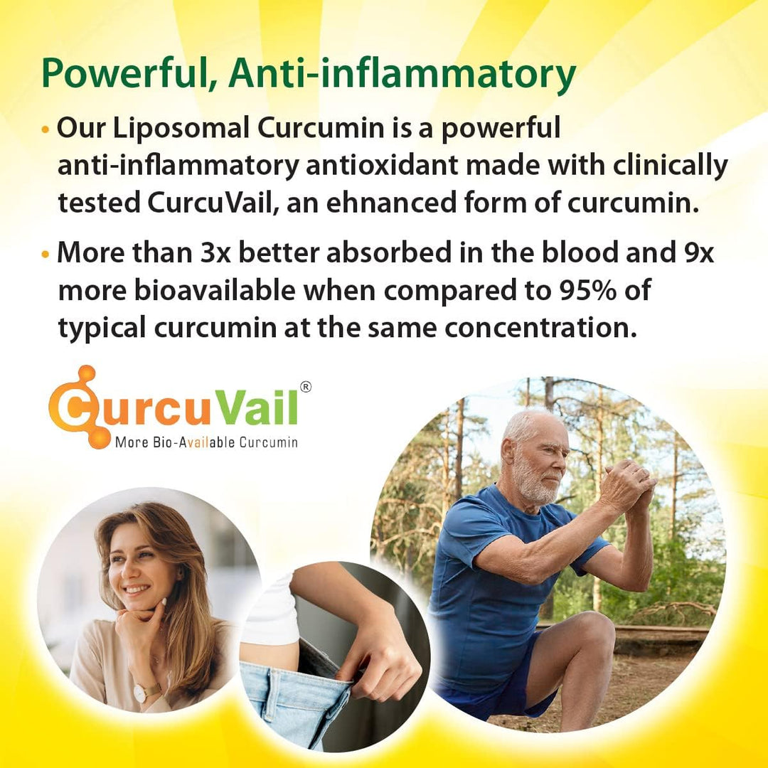 Aurora Nutrascience Mega-Liposomal Curcumin+ Vitamin C with CurcuVail™, 450 mg per serving