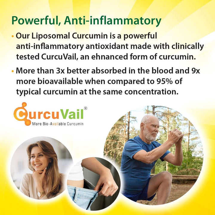 Aurora Nutrascience Mega-Liposomal Curcumin+ Vitamin C with CurcuVail™, 450 mg per serving
