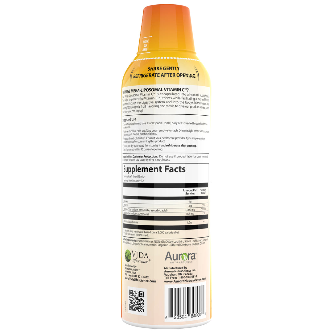 Aurora Nutrascience Mega-Liposomal Vitamin C, 3000mg per serving