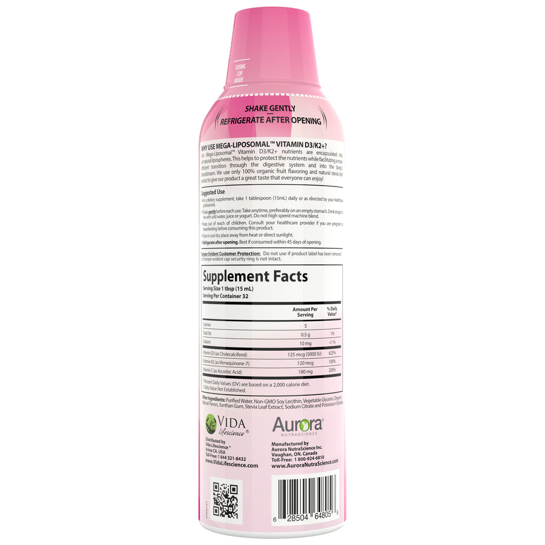 Aurora Nutrascience Mega-Liposomal Vitamin D3/K2+